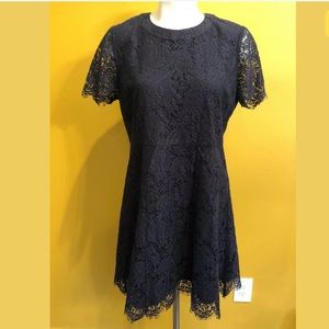 Madewell midnight  Lace Dress Size 10 Fit Flare